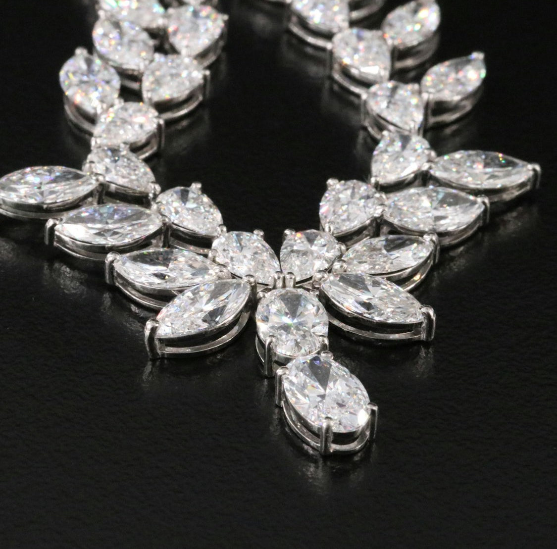 Platinum 44.19 CTW Lab Grown Diamond Necklace