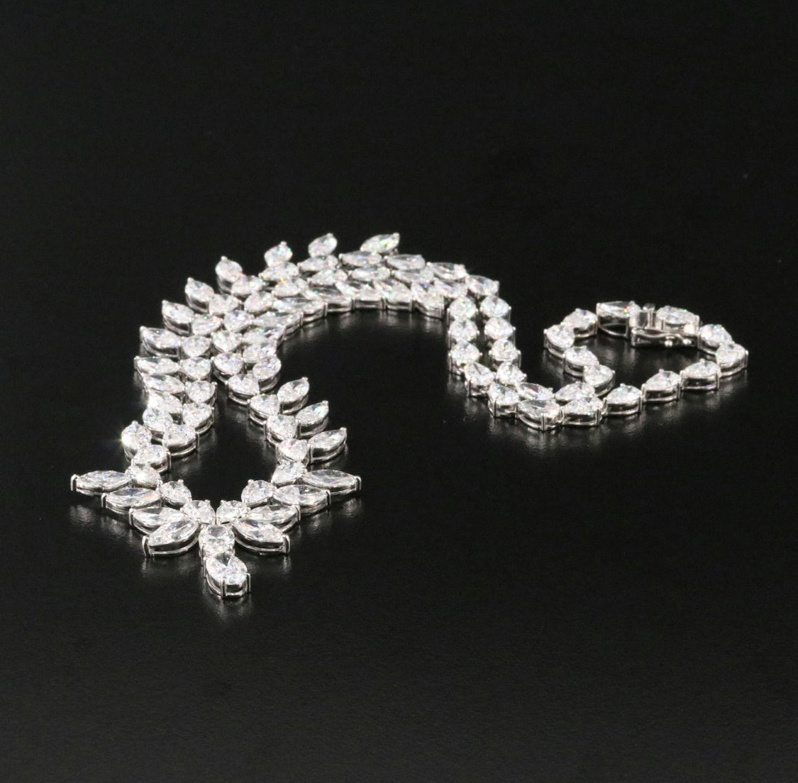 Platinum 44.19 CTW Lab Grown Diamond Necklace