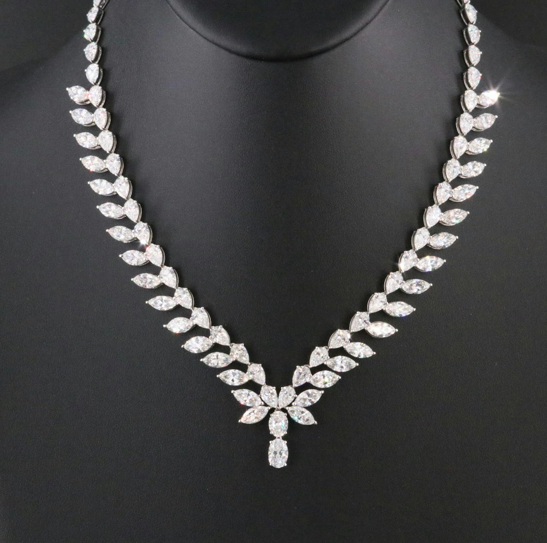 Platinum 44.19 CTW Lab Grown Diamond Necklace