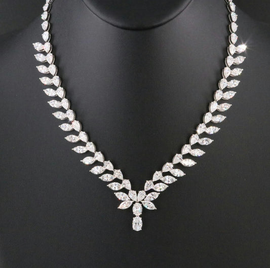 Platinum 44.19 CTW Lab Grown Diamond Necklace