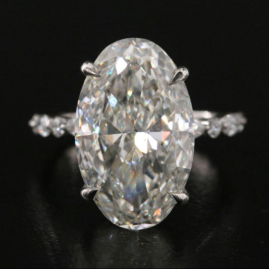 Platinum 10.43 CTW Lab Grown
Diamond Ring with IGI Report