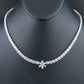 14K Graduated 20.75 CTW Lab Grown Diamond Floral Necklace
