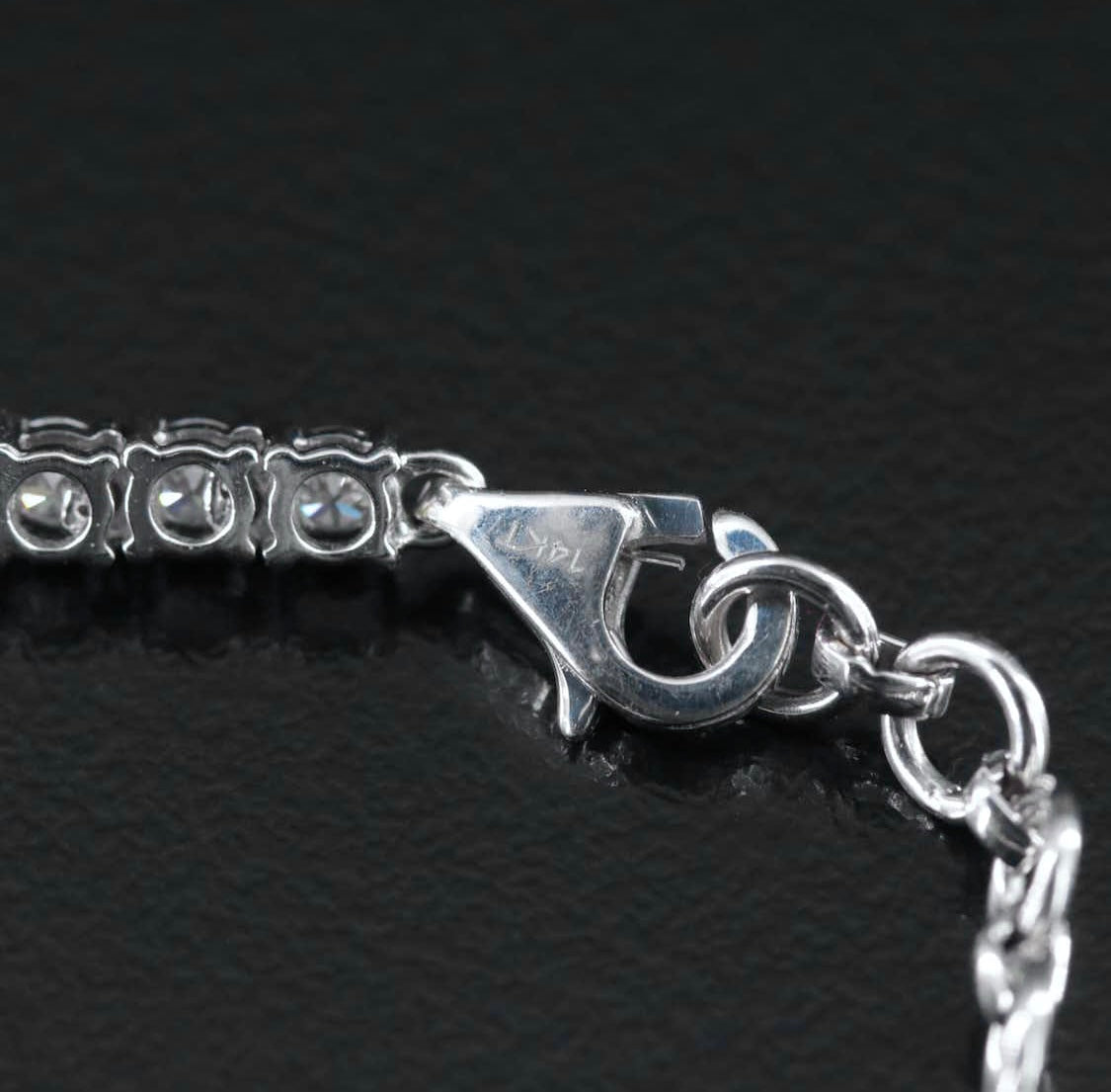 14K Graduated 20.75 CTW Lab Grown Diamond Floral Necklace