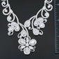 Platinum 23.82 CTW Lab Grown Diamond Floral and Scrollwork Necklace