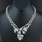 Platinum 23.82 CTW Lab Grown Diamond Floral and Scrollwork Necklace