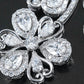 Platinum 23.82 CTW Lab Grown Diamond Floral and Scrollwork Necklace