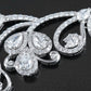 Platinum 23.82 CTW Lab Grown Diamond Floral and Scrollwork Necklace