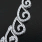 Platinum 23.82 CTW Lab Grown Diamond Floral and Scrollwork Necklace