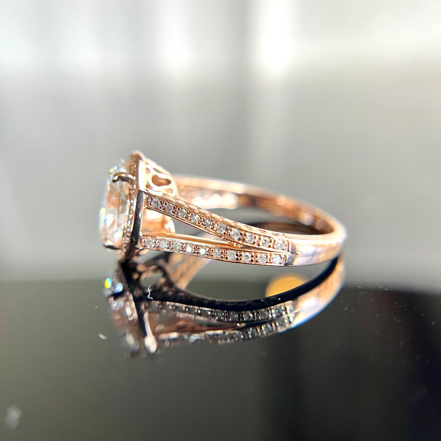 14K 1.79 CTW Rose Gold Diamond Ring