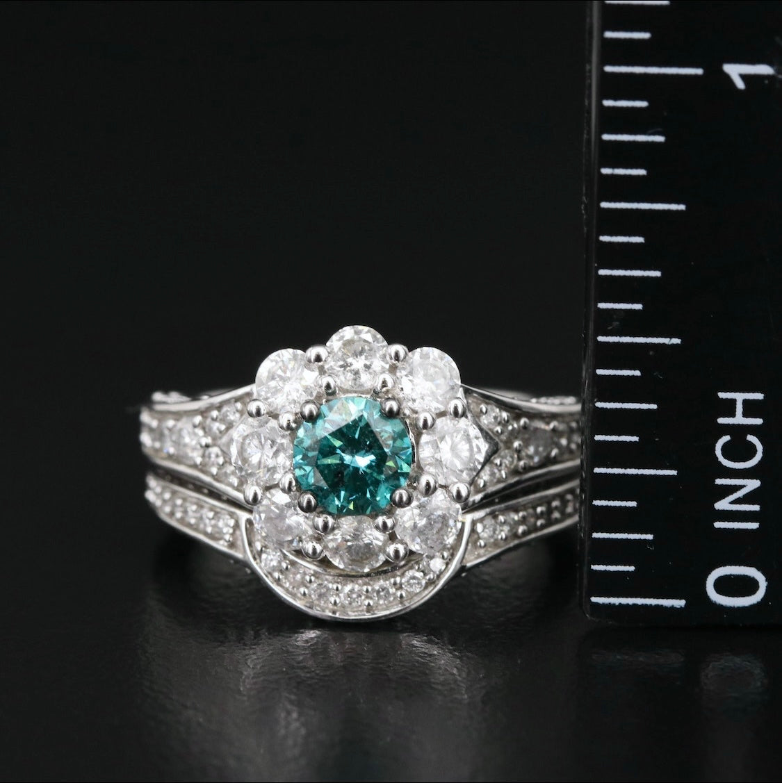 14k 2.59 CTW Diamond Ring & Band Set