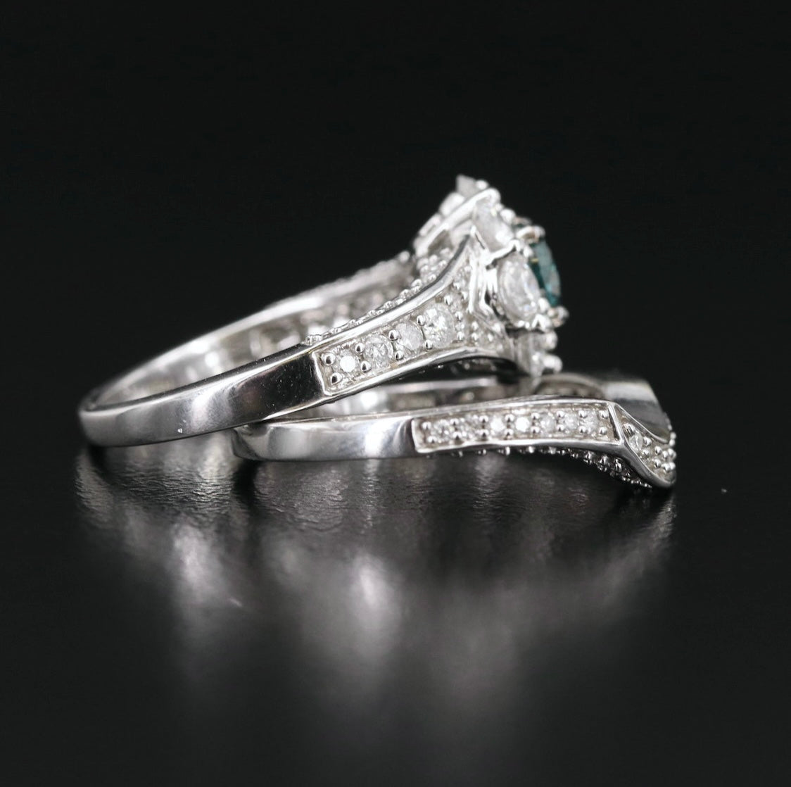 14k 2.59 CTW Diamond Ring & Band Set