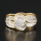 Sterling Diamond Ring and Band Set