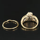 Sterling Diamond Ring and Band Set