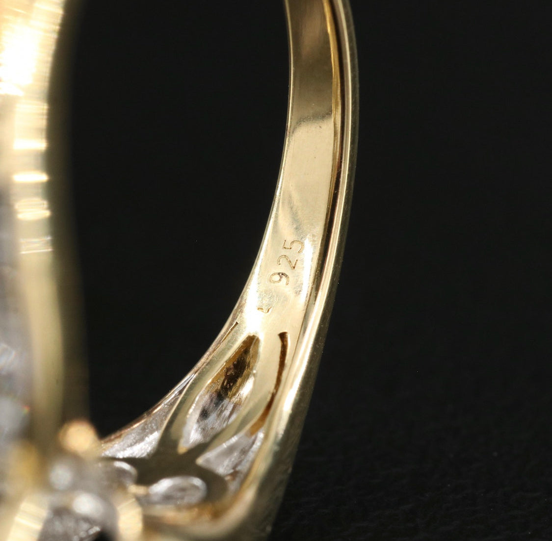 Sterling Diamond Ring and Band Set
