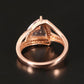 10K Rose Gold Morganite and Diamond Ring