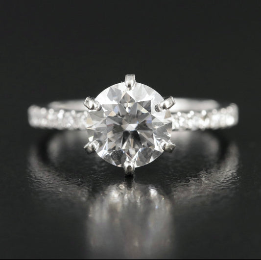 18K and 14K 1.86 CTW Lab Grown Diamond Ring