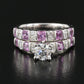 14K Diamond and Sapphire Ring Set