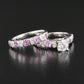 14K Diamond and Sapphire Ring Set