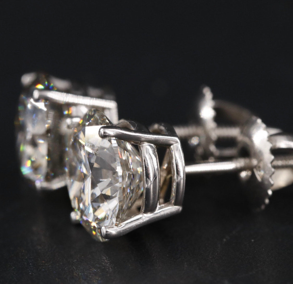 14K 3.96 CTW Lab Grown Diamond Stud Earrings w/Appraisal