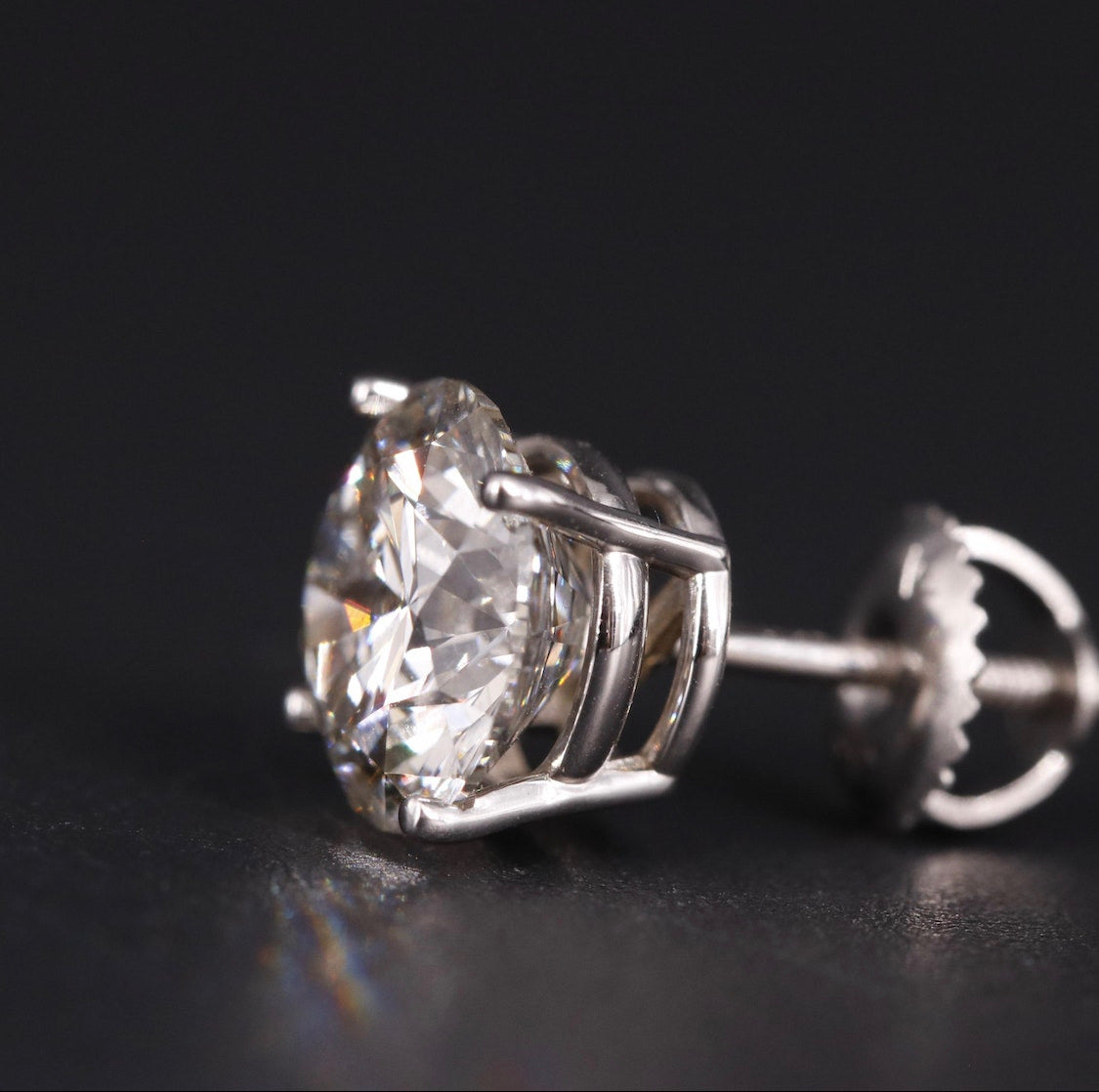 14K 3.96 CTW Lab Grown Diamond Stud Earrings w/Appraisal