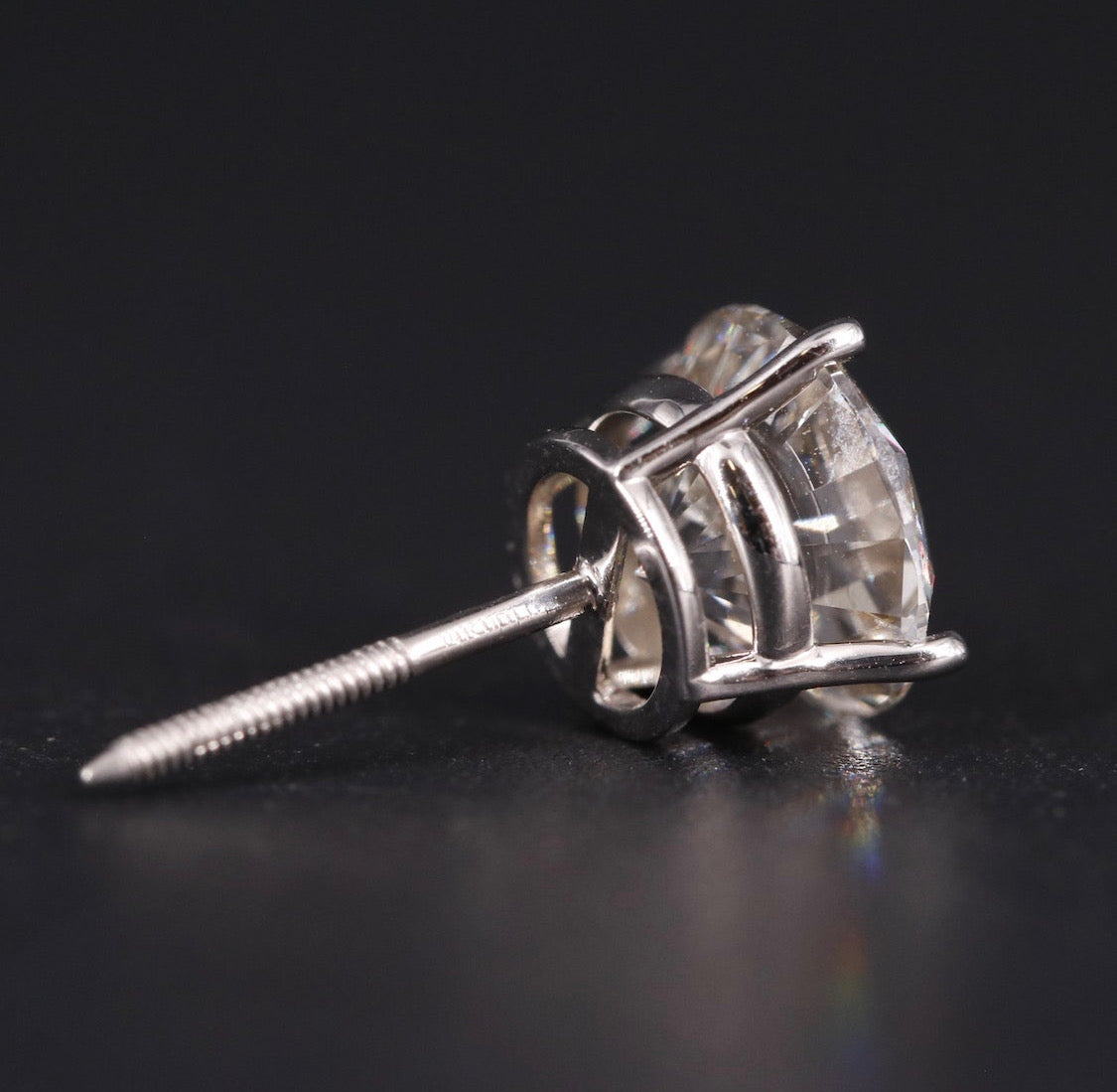 14K 3.96 CTW Lab Grown Diamond Stud Earrings w/Appraisal