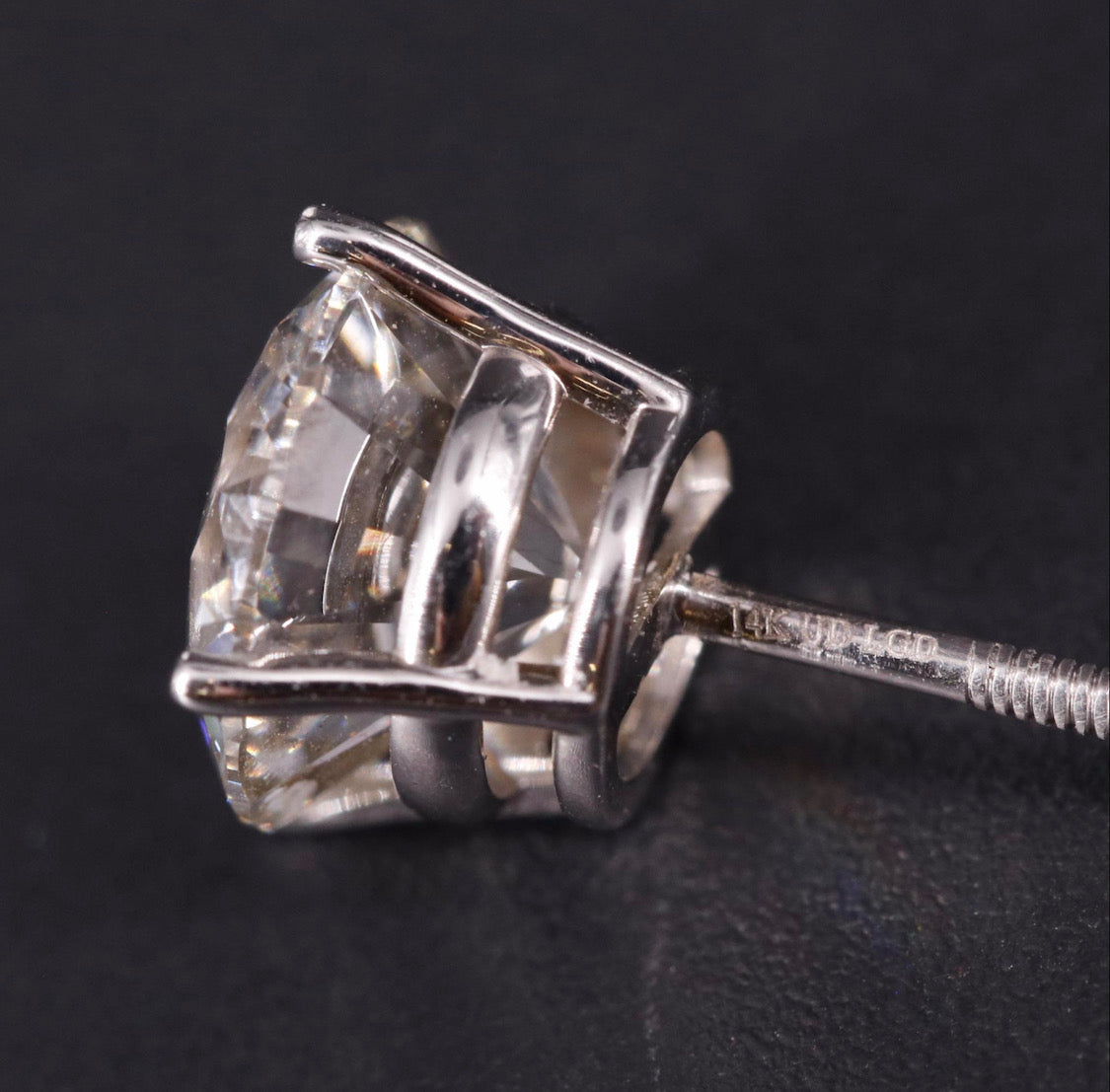 14K 3.96 CTW Lab Grown Diamond Stud Earrings w/Appraisal