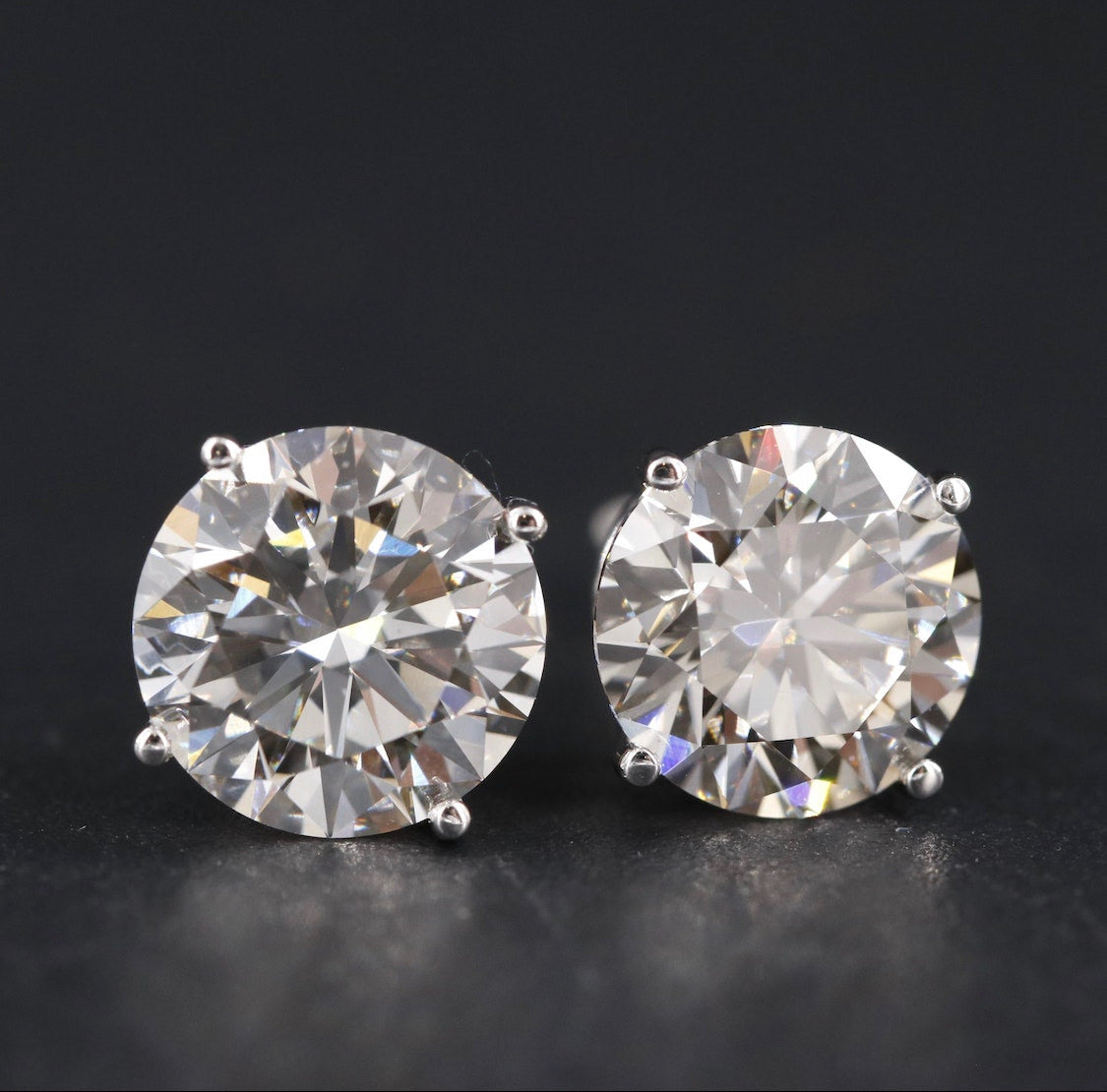 14K 3.96 CTW Lab Grown Diamond Stud Earrings w/Appraisal