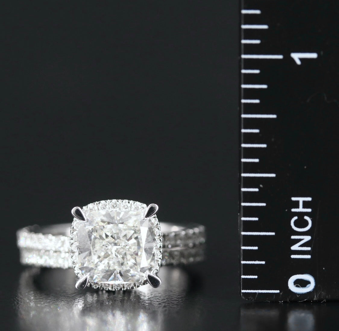 14K 4.015 CTW Lab Grown Diamond Ring Set