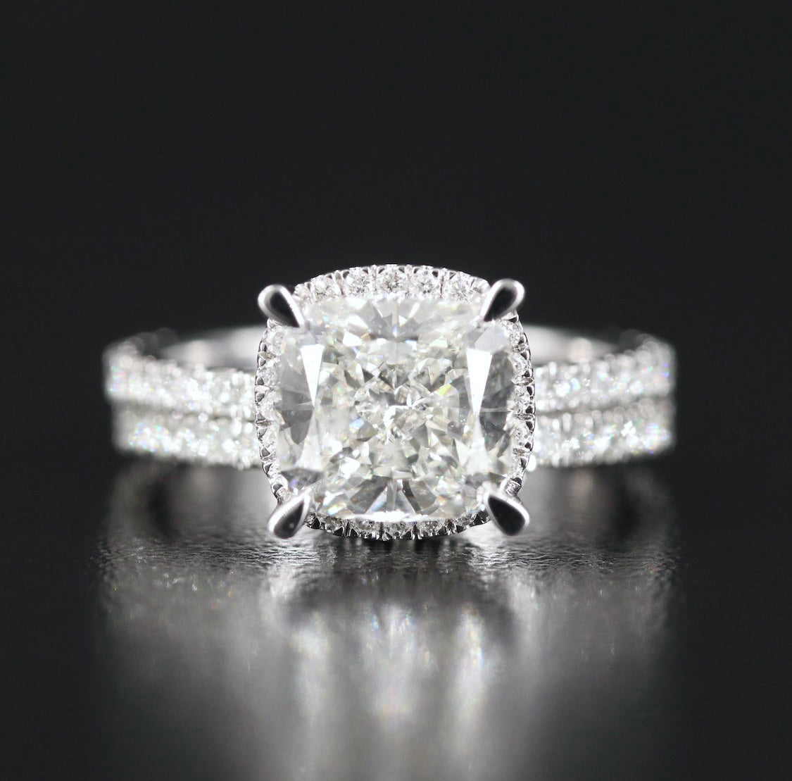 14K 4.015 CTW Lab Grown Diamond Ring Set