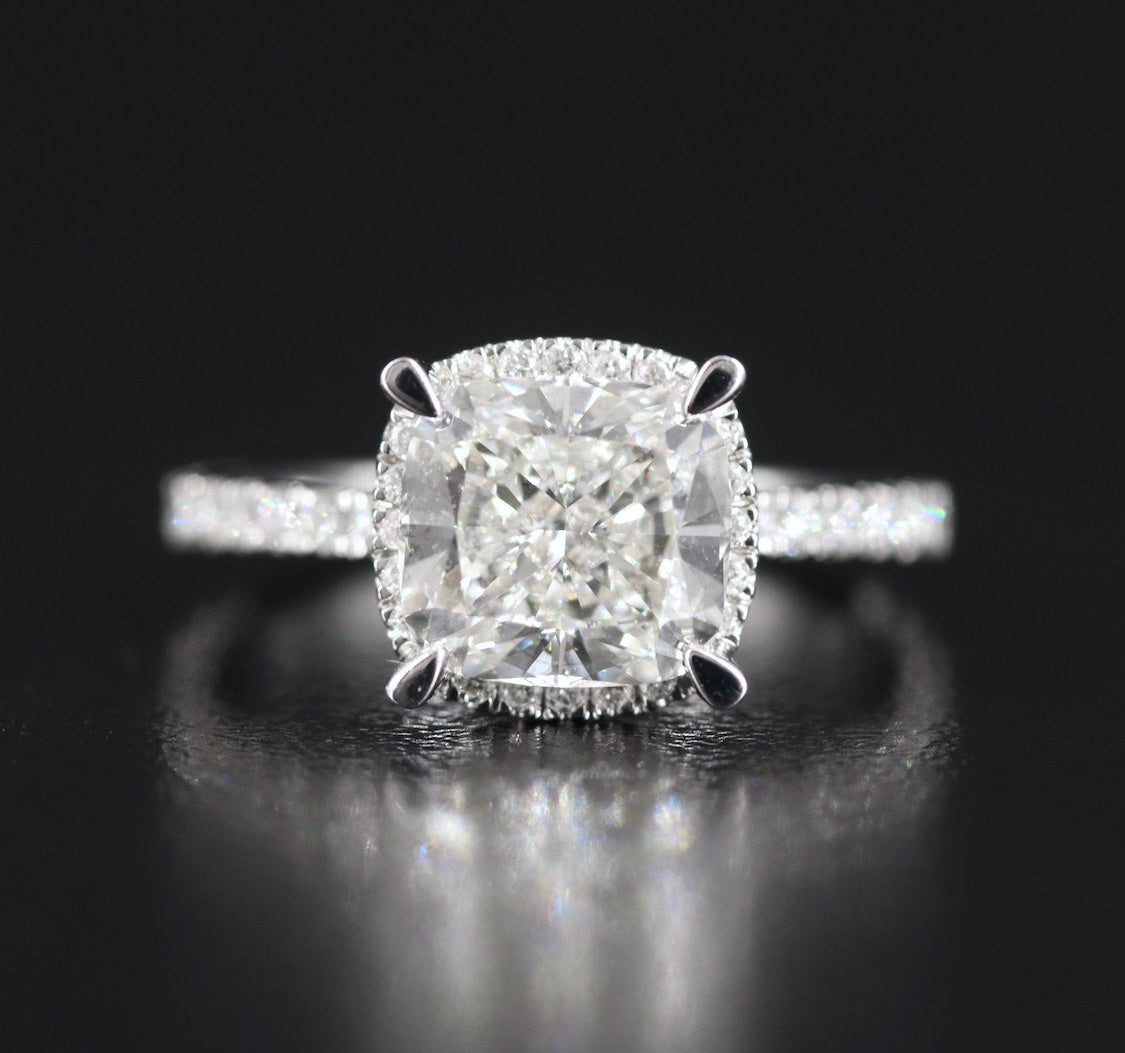 14K 4.015 CTW Lab Grown Diamond Ring Set