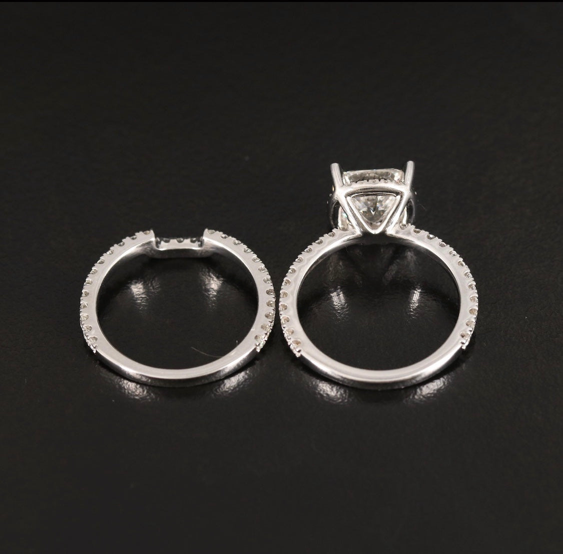 14K 4.015 CTW Lab Grown Diamond Ring Set