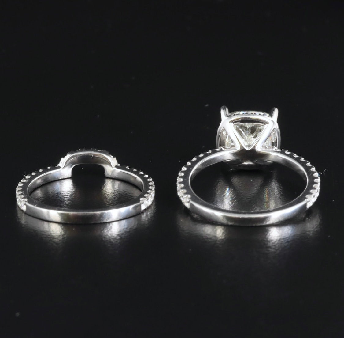 14K 3.72 CTW Lab Grown Diamond Ring Set with IGI Report