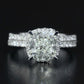 14K 3.82 CTW Lab Grown Diamond Ring and Band Set with IGI Report