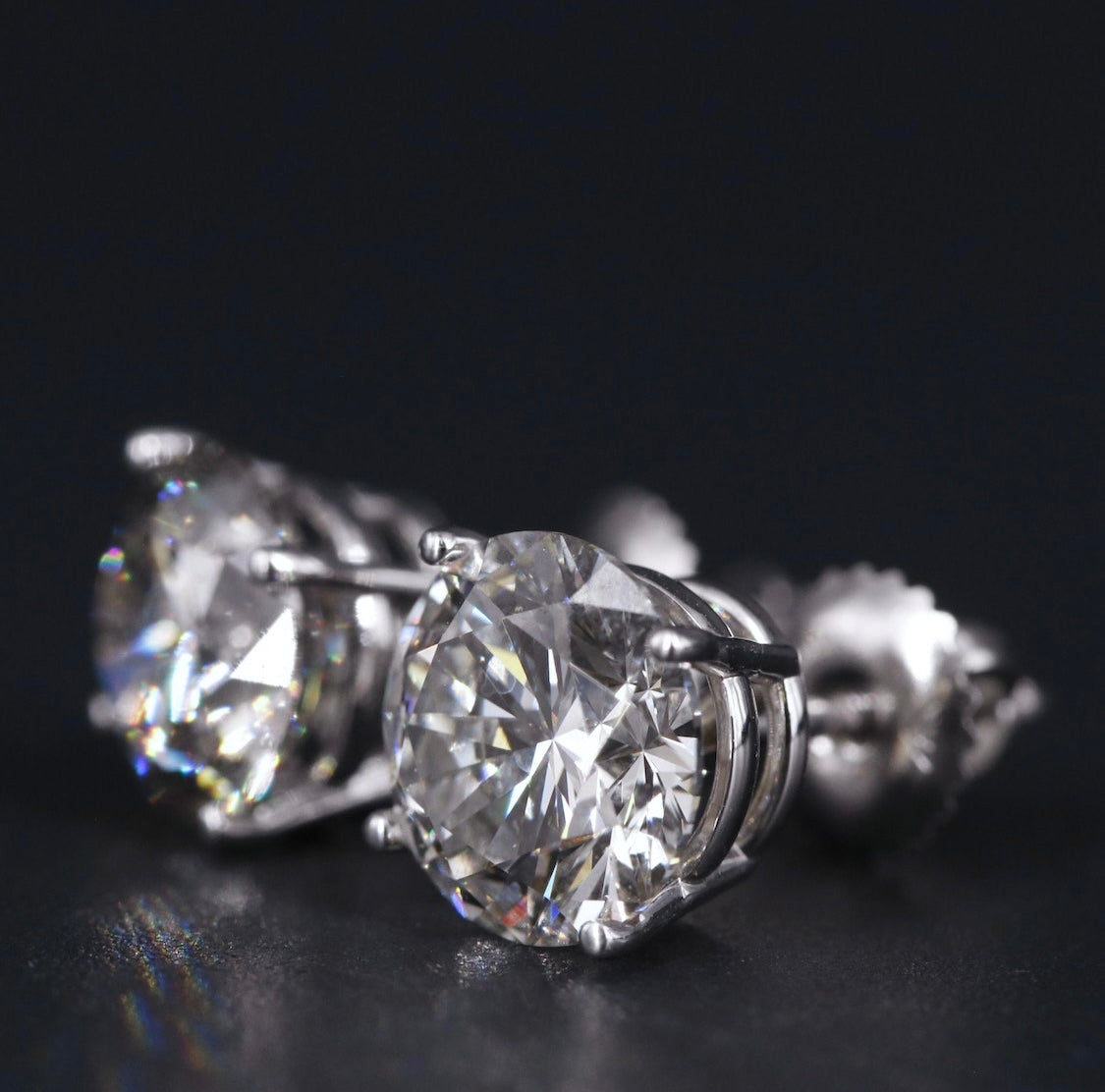 14K 4.05 CTW Lab Grown Diamond Stud Earrings