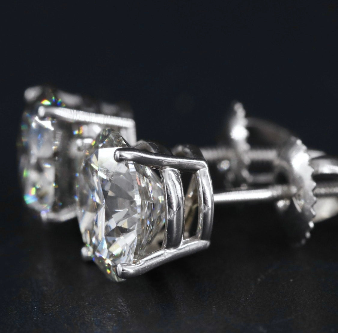 14K 4.05 CTW Lab Grown Diamond Stud Earrings