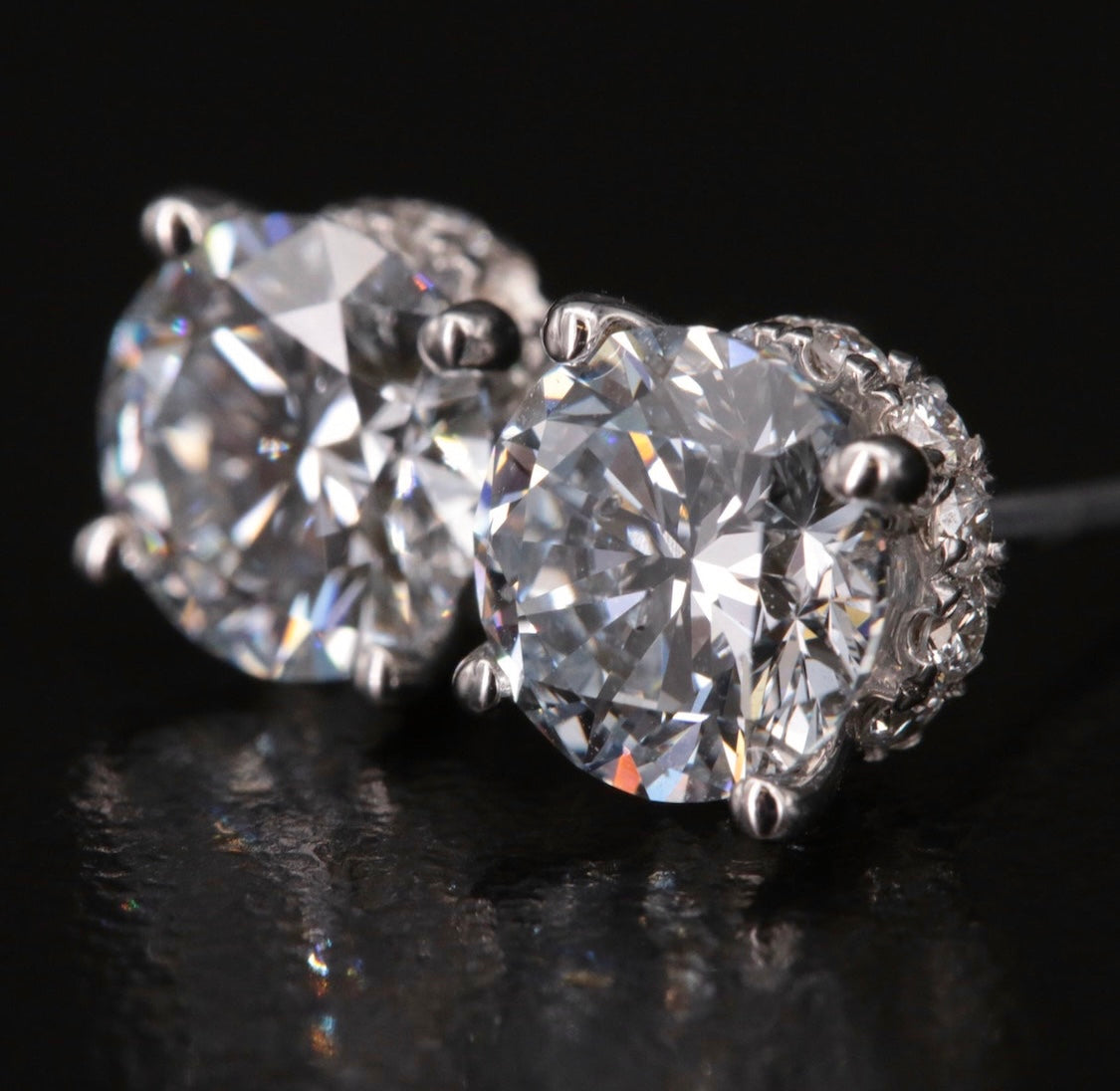 14K 2.77 CTW Lab Grown Diamond Stud Earrings