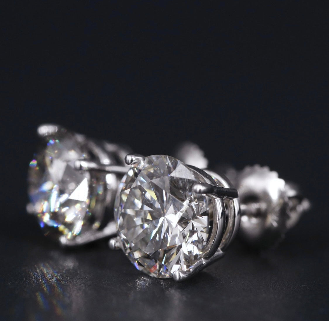 14K 4.40 CTW Lab Grown Diamond Stud Earrings