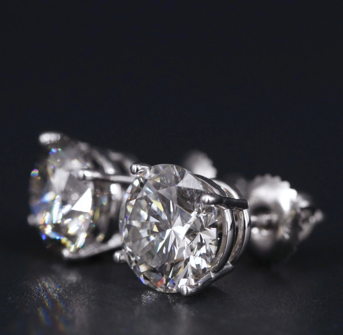 14K 4.29 CTW Lab Grown Diamond Stud Earrings