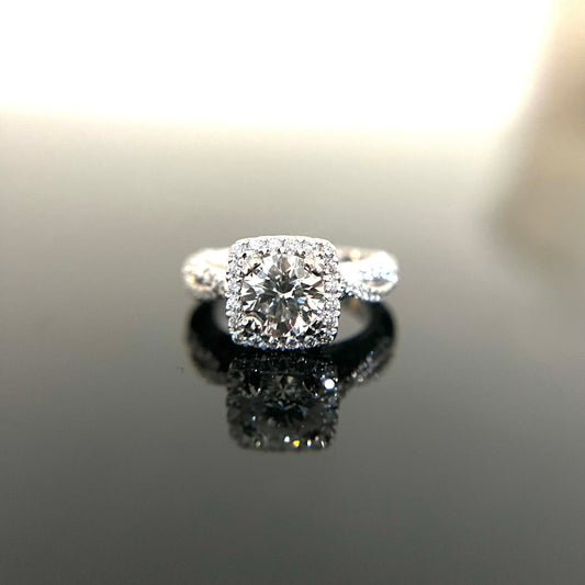 18k 1.65 CTW White Gold Verragio Diamond Ring